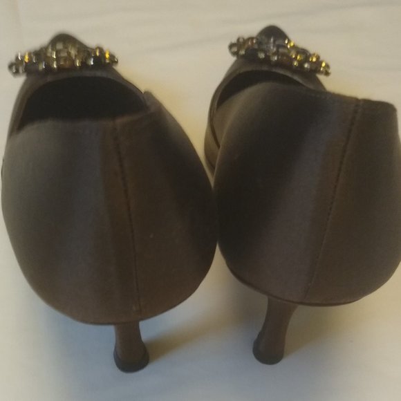 Stuart Weitzman Bronze Cocktail Pumps - Picture 4 of 6